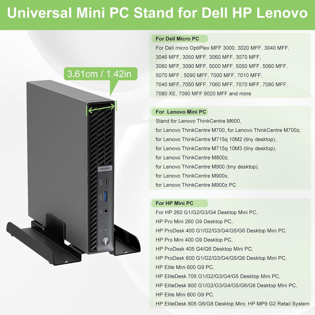 Adjustable Vertical Desk Stand for Mini PC N587159