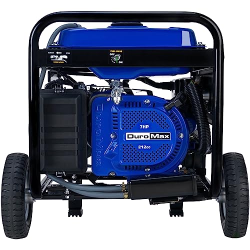 Blue Black Gas Powered Portable Generator 4400 Watt Electric Start M78511