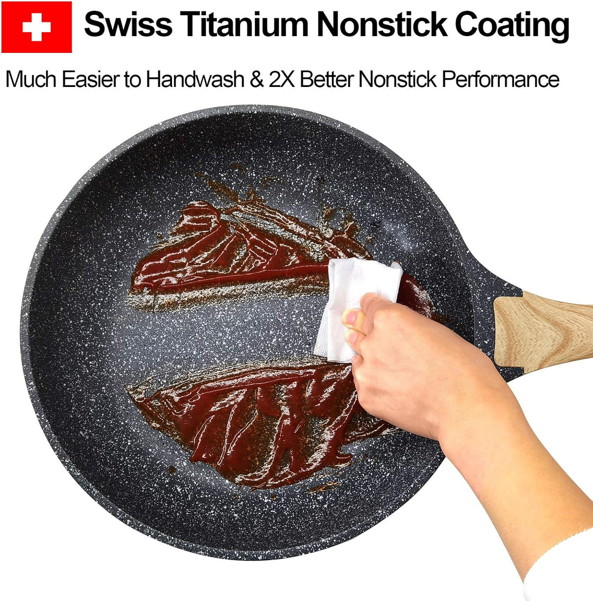 8 Inch Nonstick Granite Skillet U7257