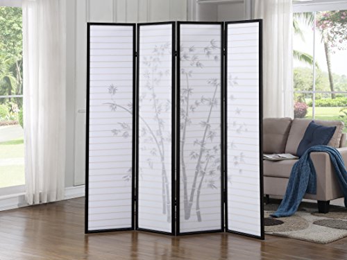 Black 3-Panel Shoji Room Divider Screen O491