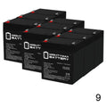12V 5Ah SLA Battery 9 Pack A4751