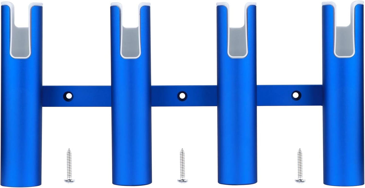 Aluminium Wall Mounted 4 Tubes Fishing Rod Holder, Pack of 2 Y452065