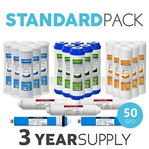 23 Filters with 50 GPD RO Membrane Replacement Filter Set K144405