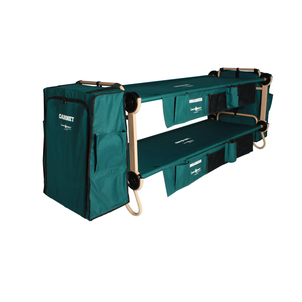 CamOBunk Large with 2 Organizers Cabinets - Green - Camping I800722