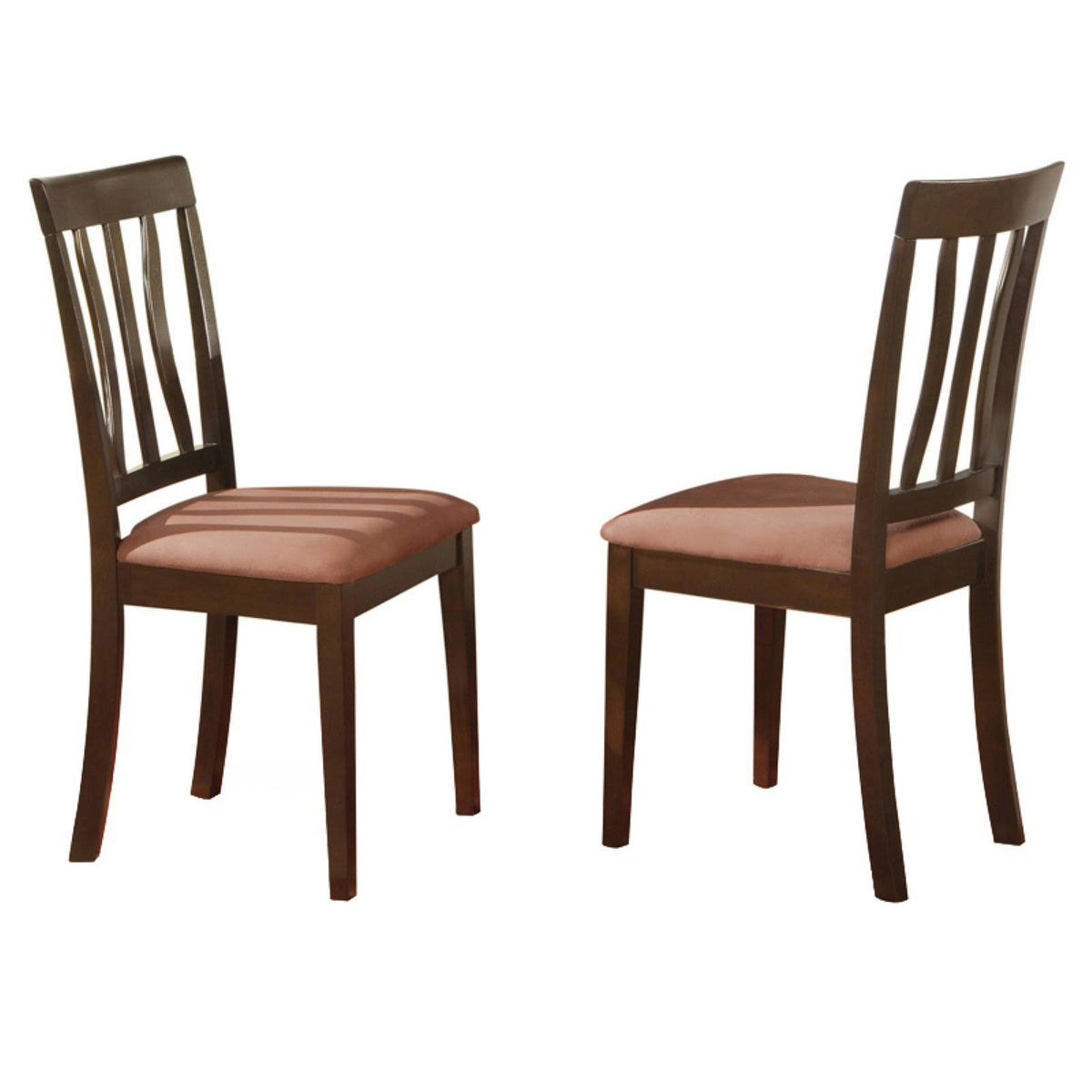 Antique Dining Chair with Microfiber Seat - Set of 2 V48594