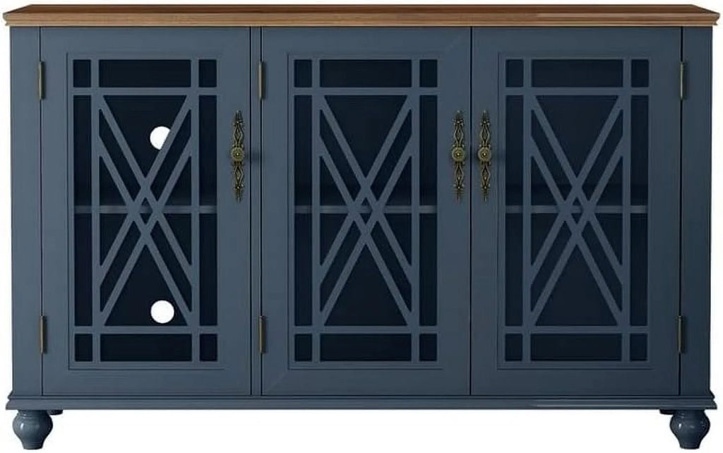 Vintage Wood Kitchen Accent Buffet Sideboard Cabinet D8417
