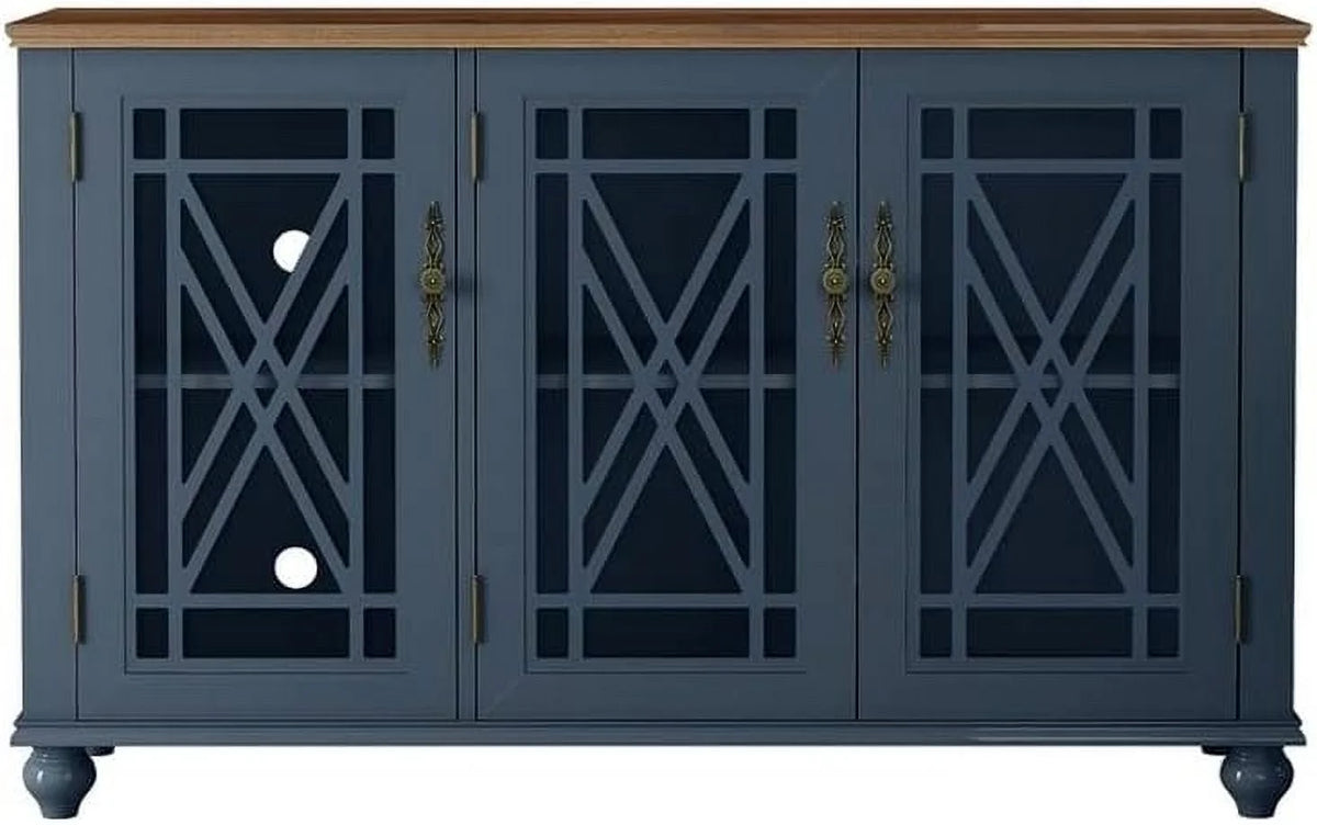 Vintage Wood Kitchen Accent Buffet Sideboard Cabinet D8417