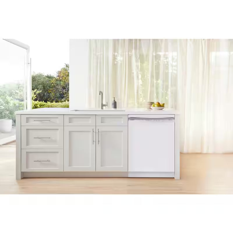 White 24 in. Dishwasher with Stainless Steel Tub and 3rd Rack J4443
