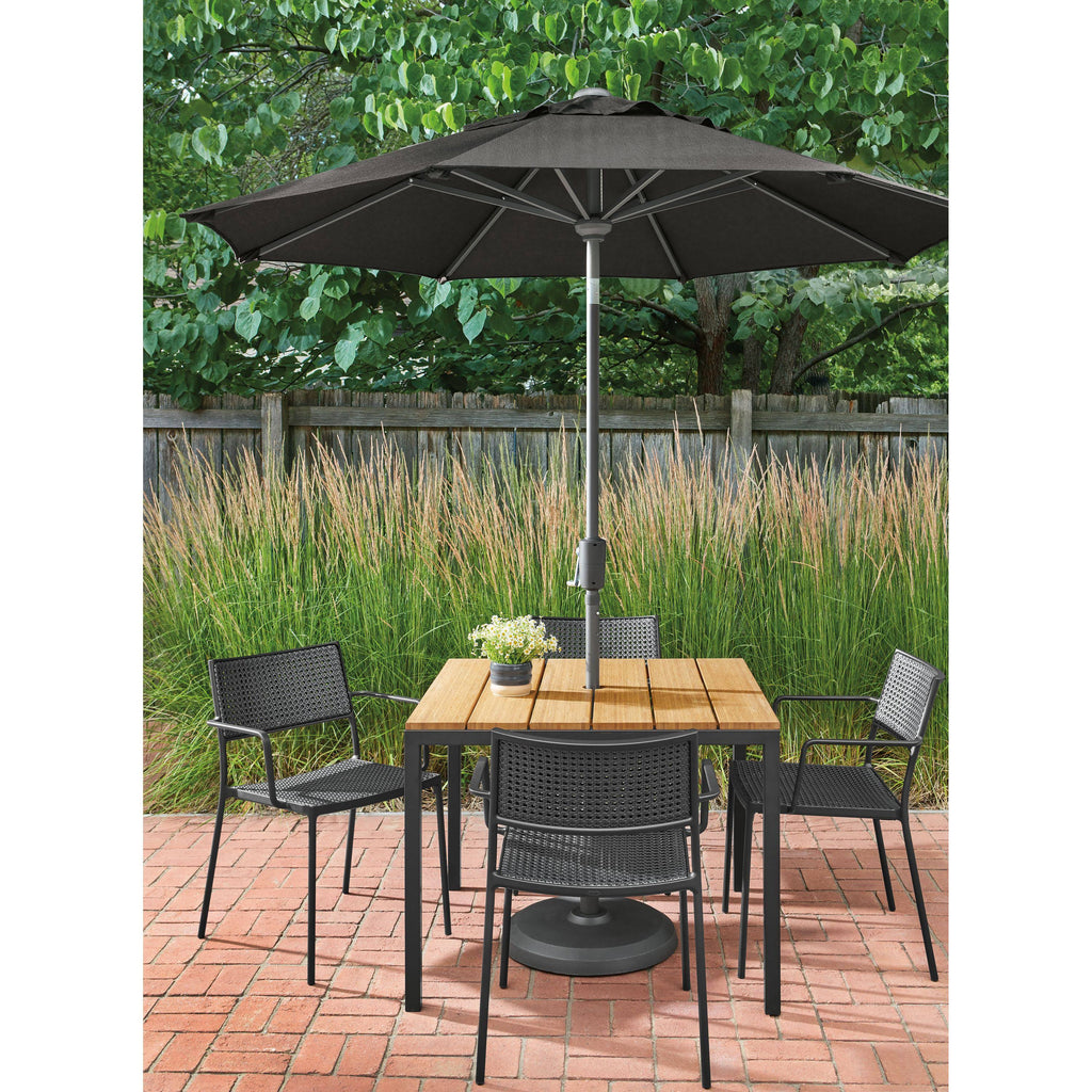 Orange Recycled HDPE Parsons Patio Table G88807