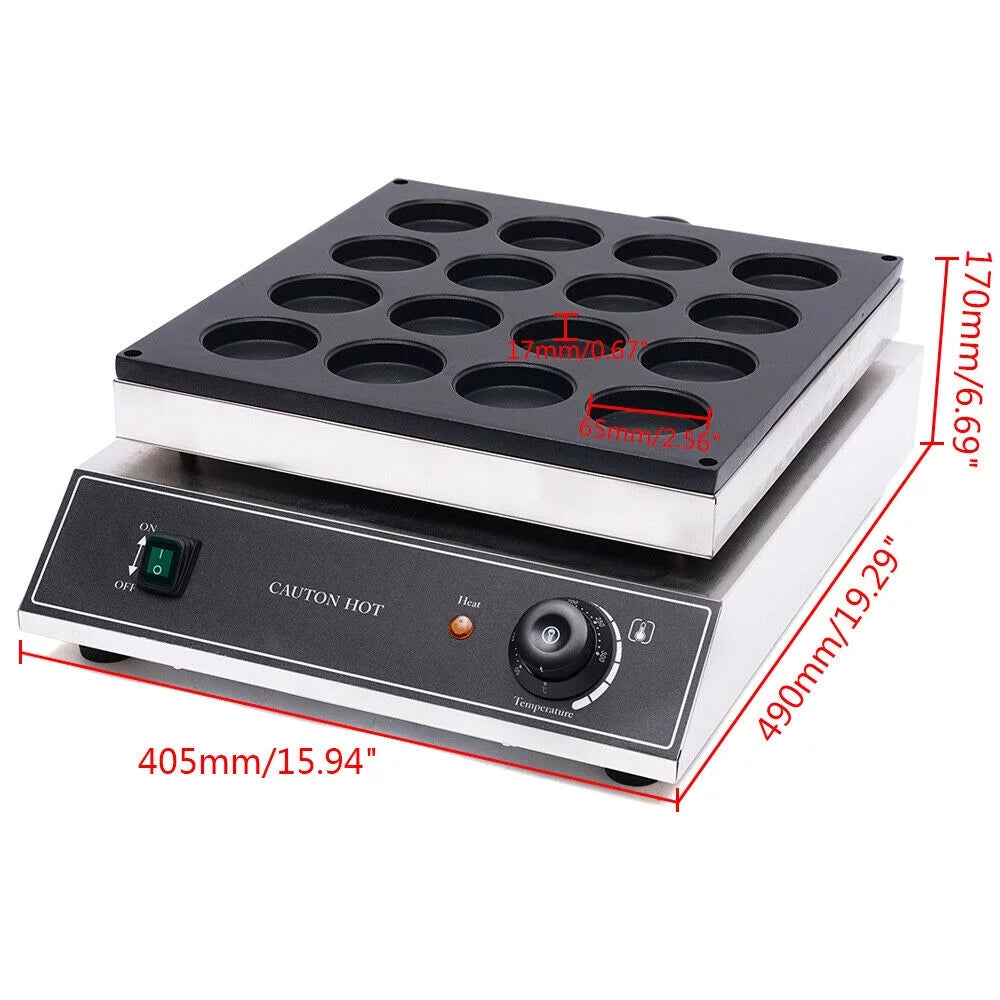 16 Holes Electric Nonstick Waffle Pancake Maker 1700W O7965