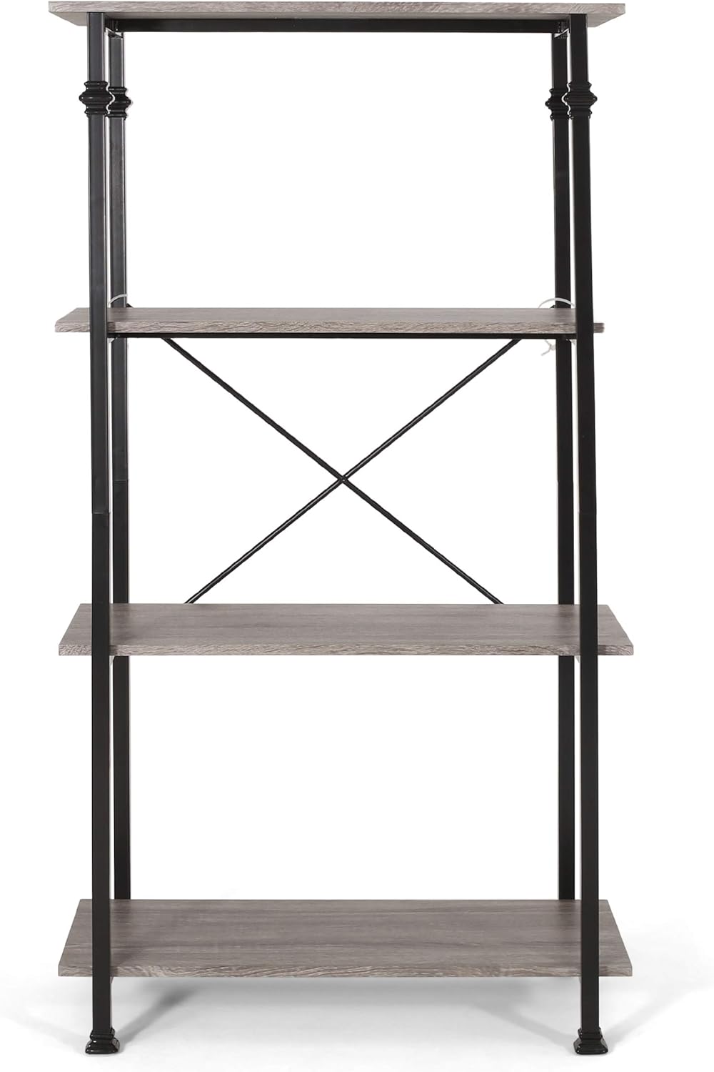 4-Layer Bookcase, Brown + Dark Bronze H70695