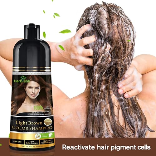 Dark Brown 500 Ml Hair Color Shampoo W1460