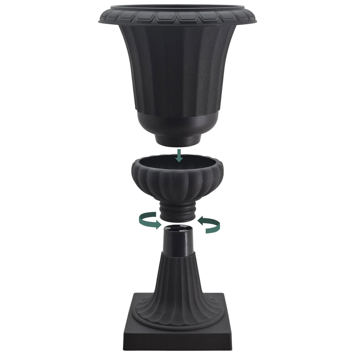 Black Plastic Urn Pack of 2 A9392