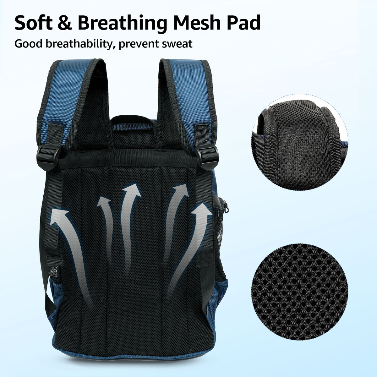 Blue Sandproof Water-Resistant Cooler Backpack A389