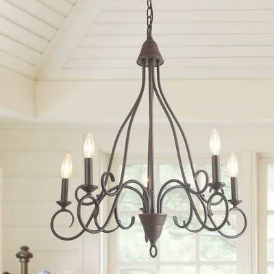 Chestnut 5 - Light Candle Style Chandelier Z91411