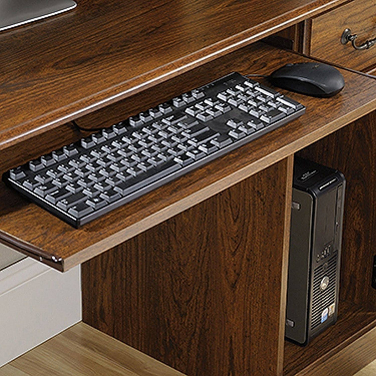 Milled Cherry Computer Desk with Hutch P268
