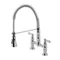 Deck Mount Pull-Down Sprayer Kitchen Faucet Polished Chrome X460
