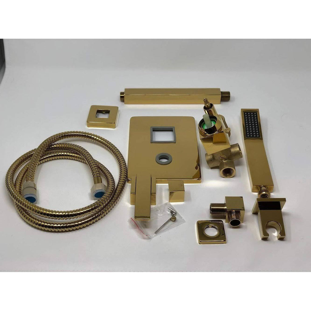 Rainfall LED Shower Set Double-Function Valve Brass Handheld Shower Oil Rubbed Bronze P2653