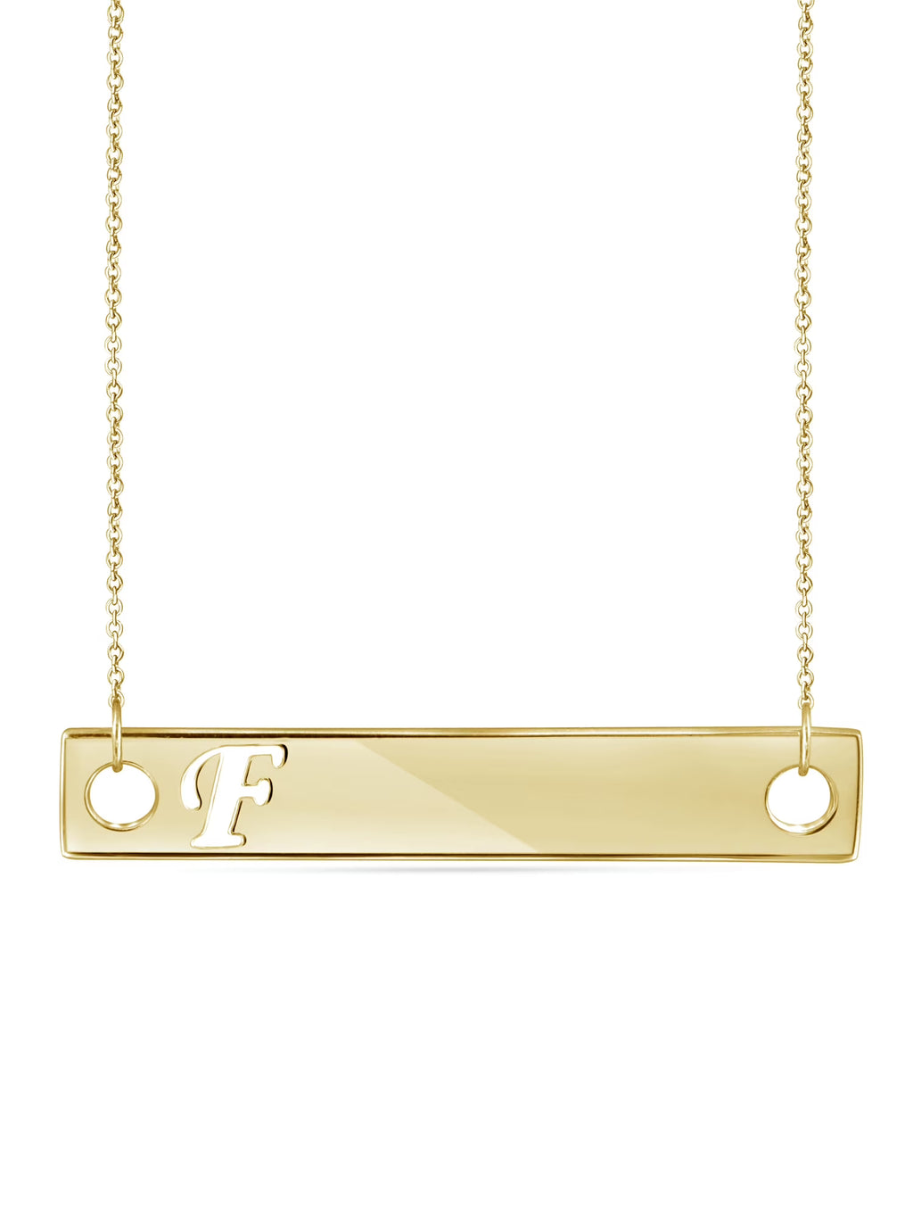 14K Gold Over Silver Bar Necklace L240