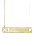 14K Gold Over Silver Bar Necklace L240