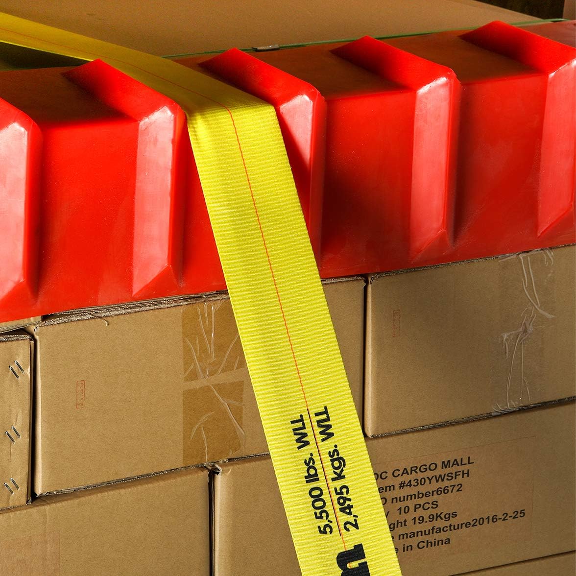 10 Winch Straps, 4 x30' Flatbed Trailer Tie Downs with Flat Hooks S72477