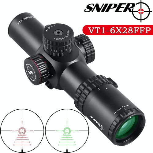 1-6X28 FFP CQB Scope with Red/Green Illuminated Reticle J521