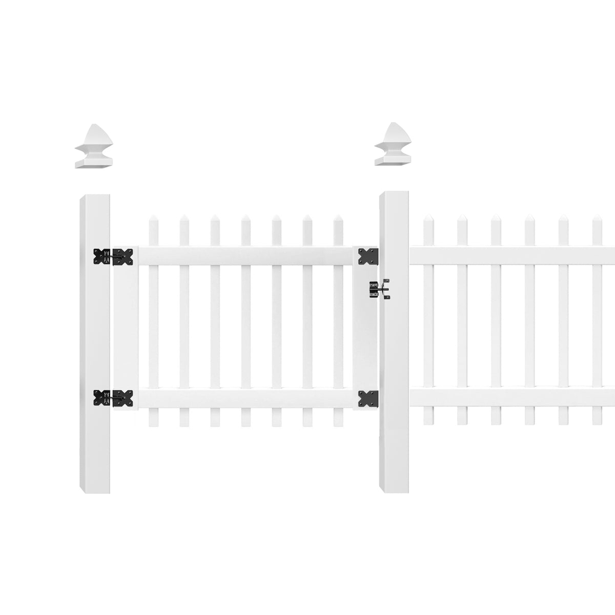 White Vinyl Picket Fence Gate Z27996