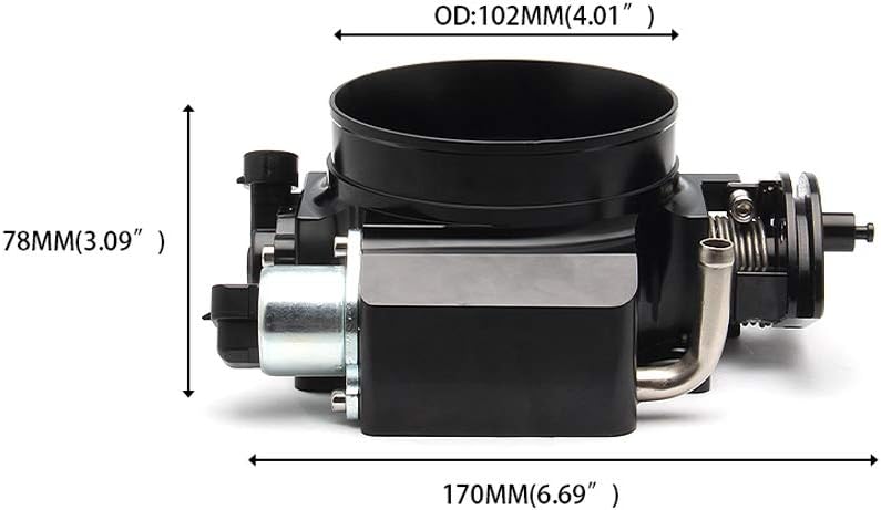 92mm Aluminum Throttle Body with TPS IAC Black U457