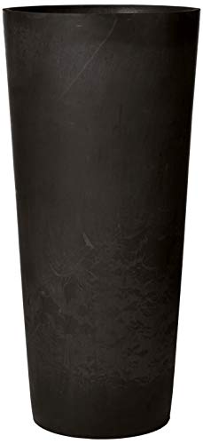 Black Tall Round Planter, 13 by 13 by 28-Inch S88944