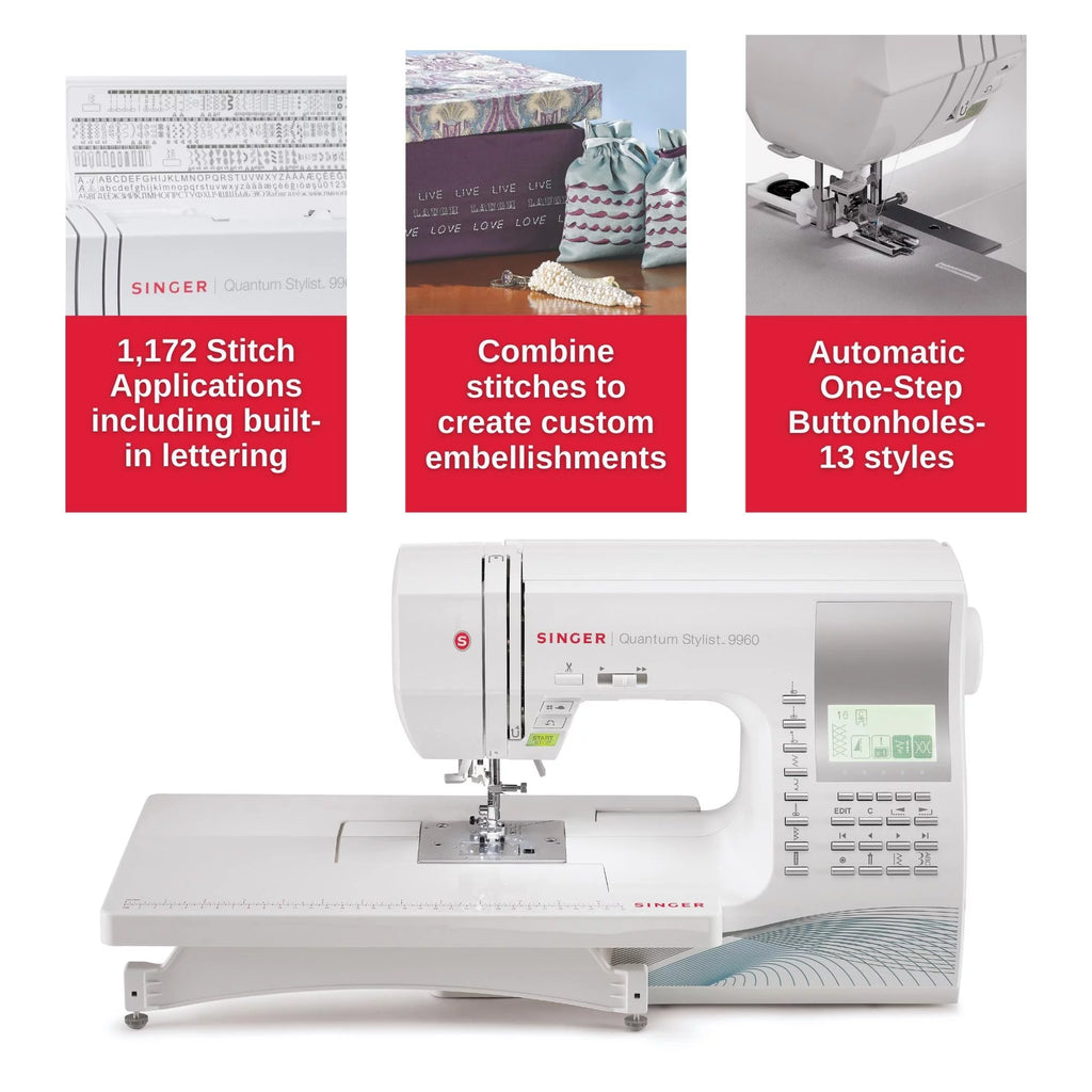 Computerized Sewing Machine With Accessory Kit, Extension Table R9122