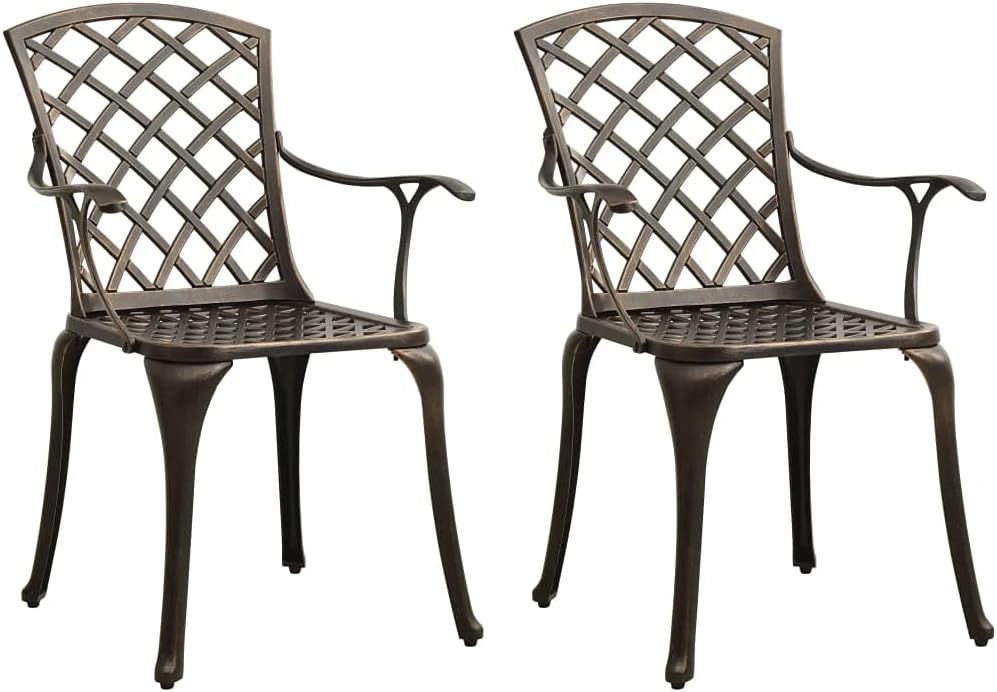 4X White Cast Aluminum Garden Chair E64903