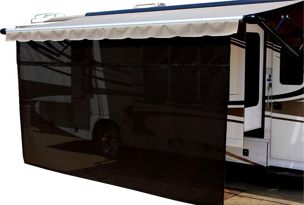 Solar Mesh Sunscreen for 12V Electric RV Awning - 13' x 6' - Grey B92624