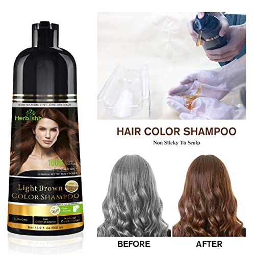 Dark Brown 500 Ml Hair Color Shampoo W1460
