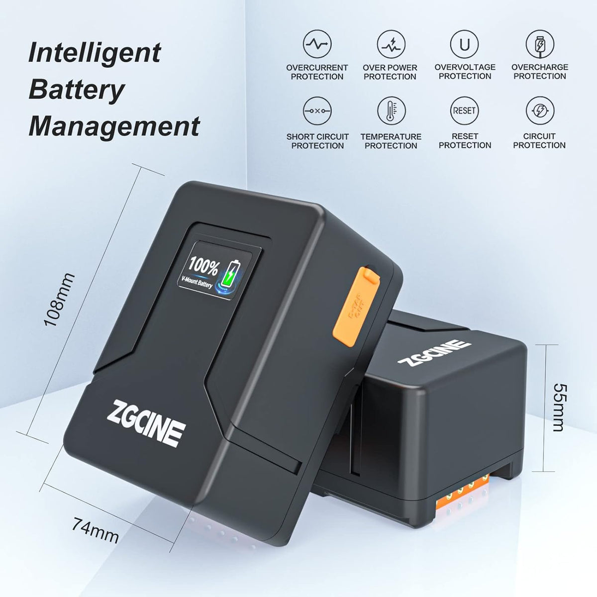 99Wh 14.8V V-Mount Battery with D-TAP USB-C USB-A Output A293