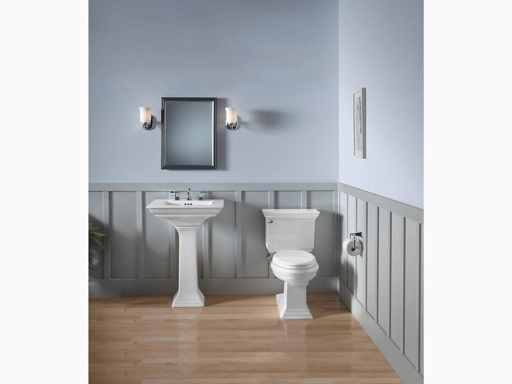 24 In. Pedestal Bathroom Sink with 8 In. Widespread Faucet Holes J2805