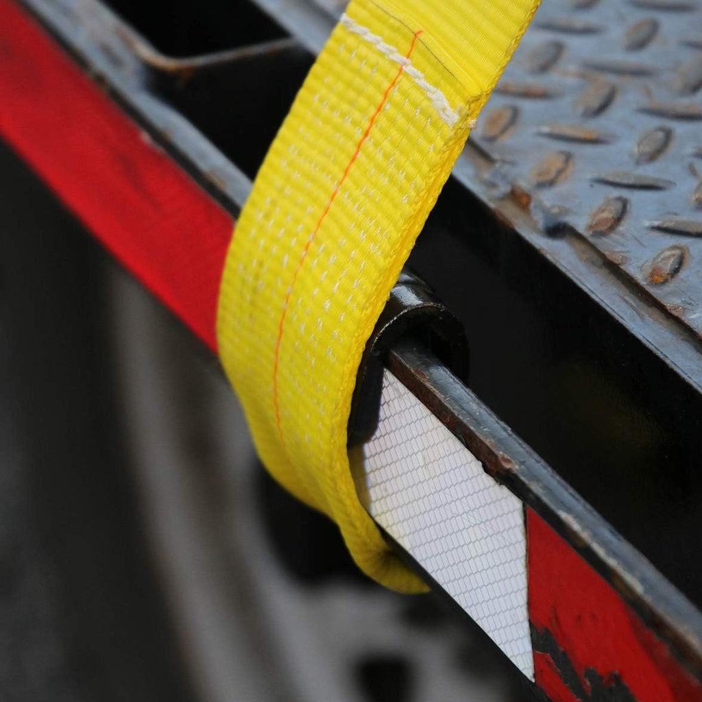 10 Winch Straps, 4 x30' Flatbed Trailer Tie Downs with Flat Hooks S72477