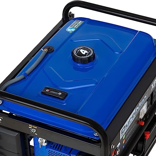 Blue Black Gas Powered Portable Generator 4400 Watt Electric Start M78511