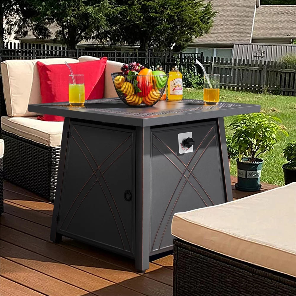 Copper Propane Fire Pit Table A5932