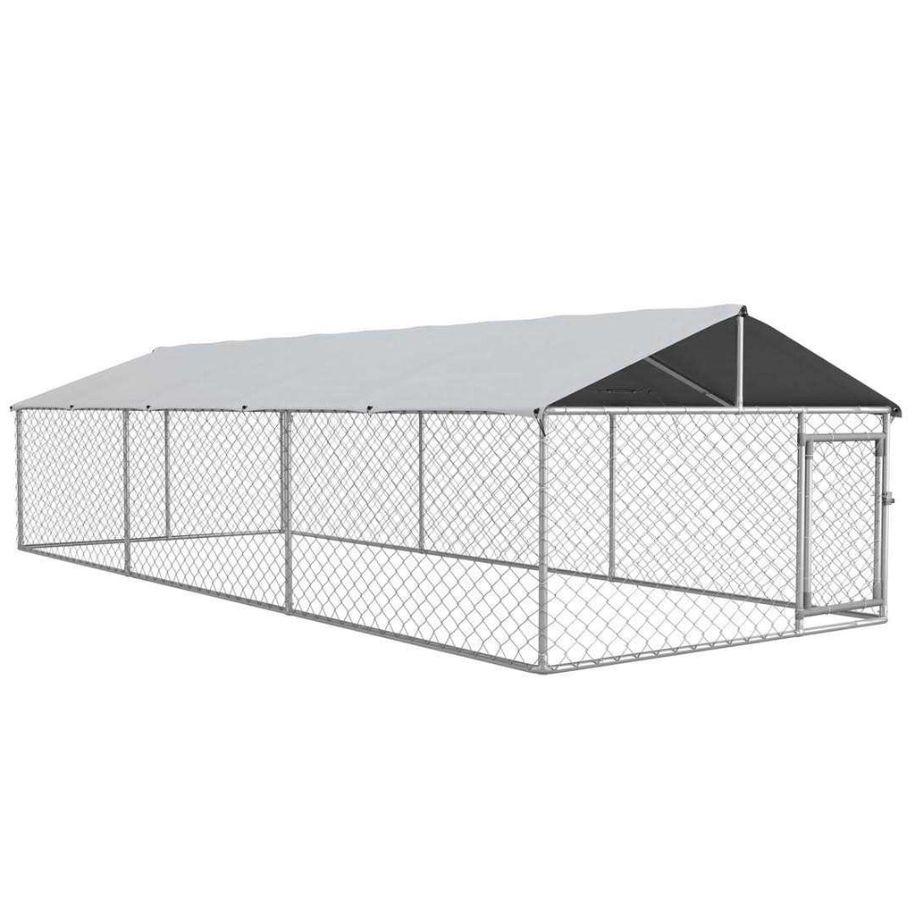 Large Outdoor Dog Kennel with Waterproof UV Resistant Roof A54154