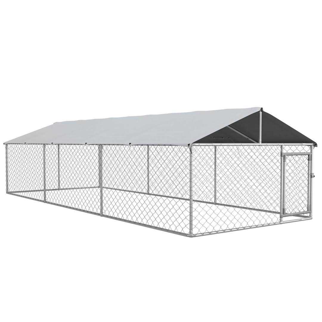 Large Outdoor Dog Kennel with Waterproof UV Resistant Roof A54154