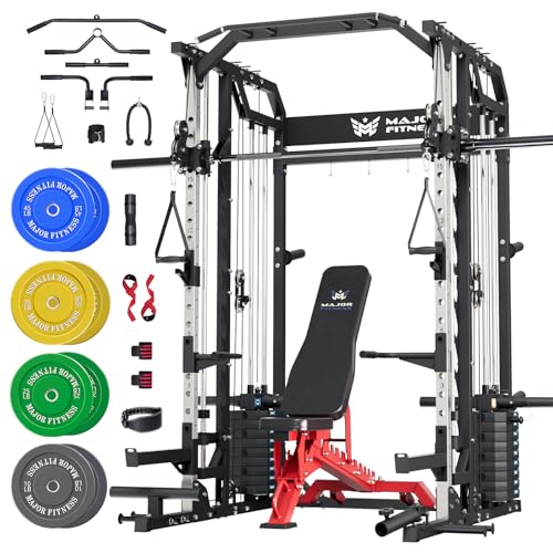 Smith Machines Squat Rack with Cable Crossover Machine Q57323