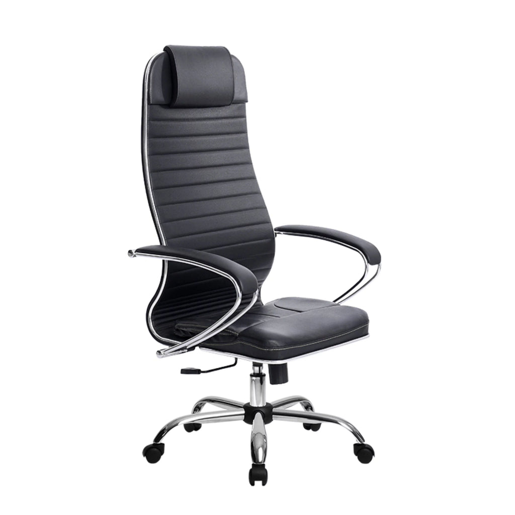 Black High Back Executive Office Chair with Adjustable Headrest and Armrests K12062