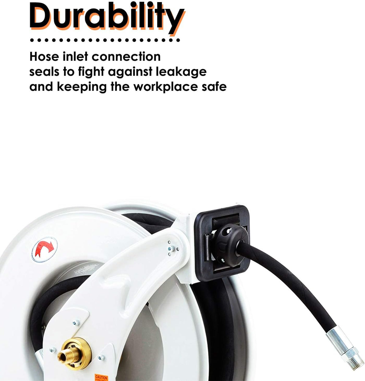 Retractable 1/2" x 50' Industrial Steel Hose Reel Y1301