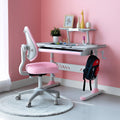 Kids Study Desk and Chair Set Adjustable with Drawer and Bookstand Pink Z180442