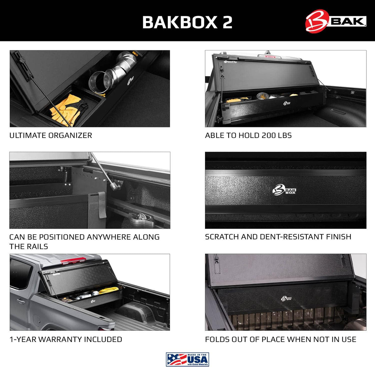 Black Fold-Away Utility Box E536