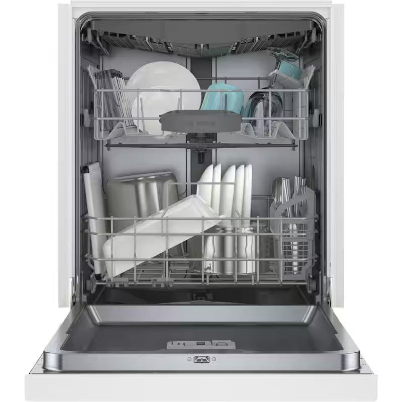 White 24 in. Dishwasher with Stainless Steel Tub and 3rd Rack J4443