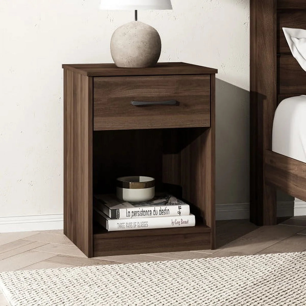 White 1 Drawer Nightstand G365