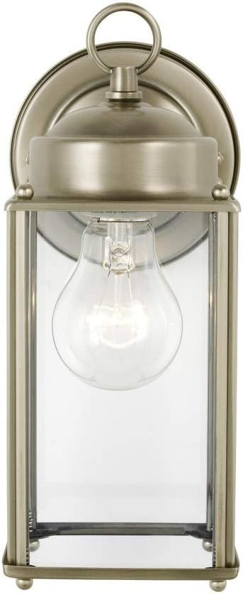 Satin Etched Glass LED Outdoor Wall Sconce Lighting Fixture, 1-Light 9.3 Watt, White D76880
