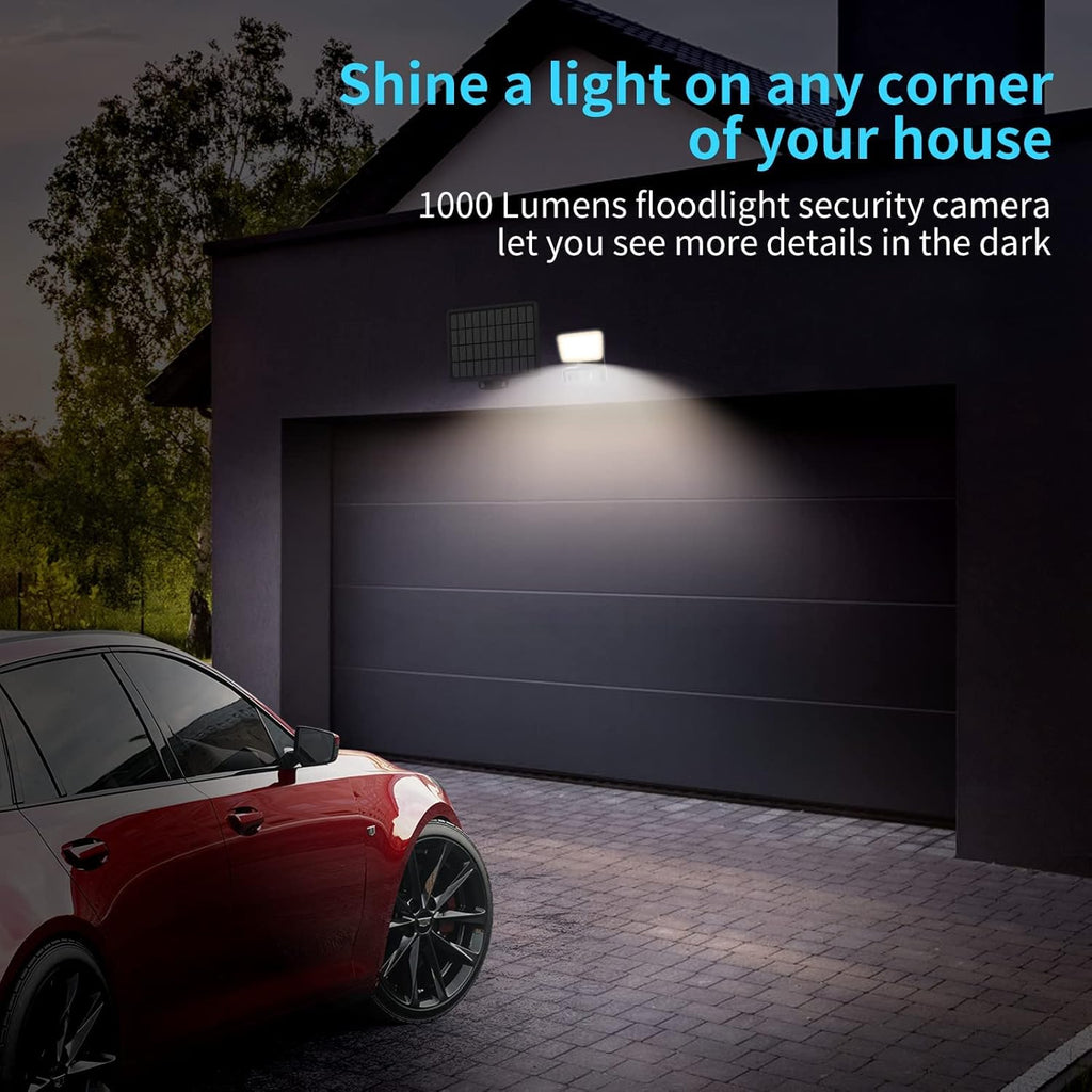 Wireless Solar Battery Powered Outdoor Security Camera with 2-Way Audio and IP66 Waterproof N616820