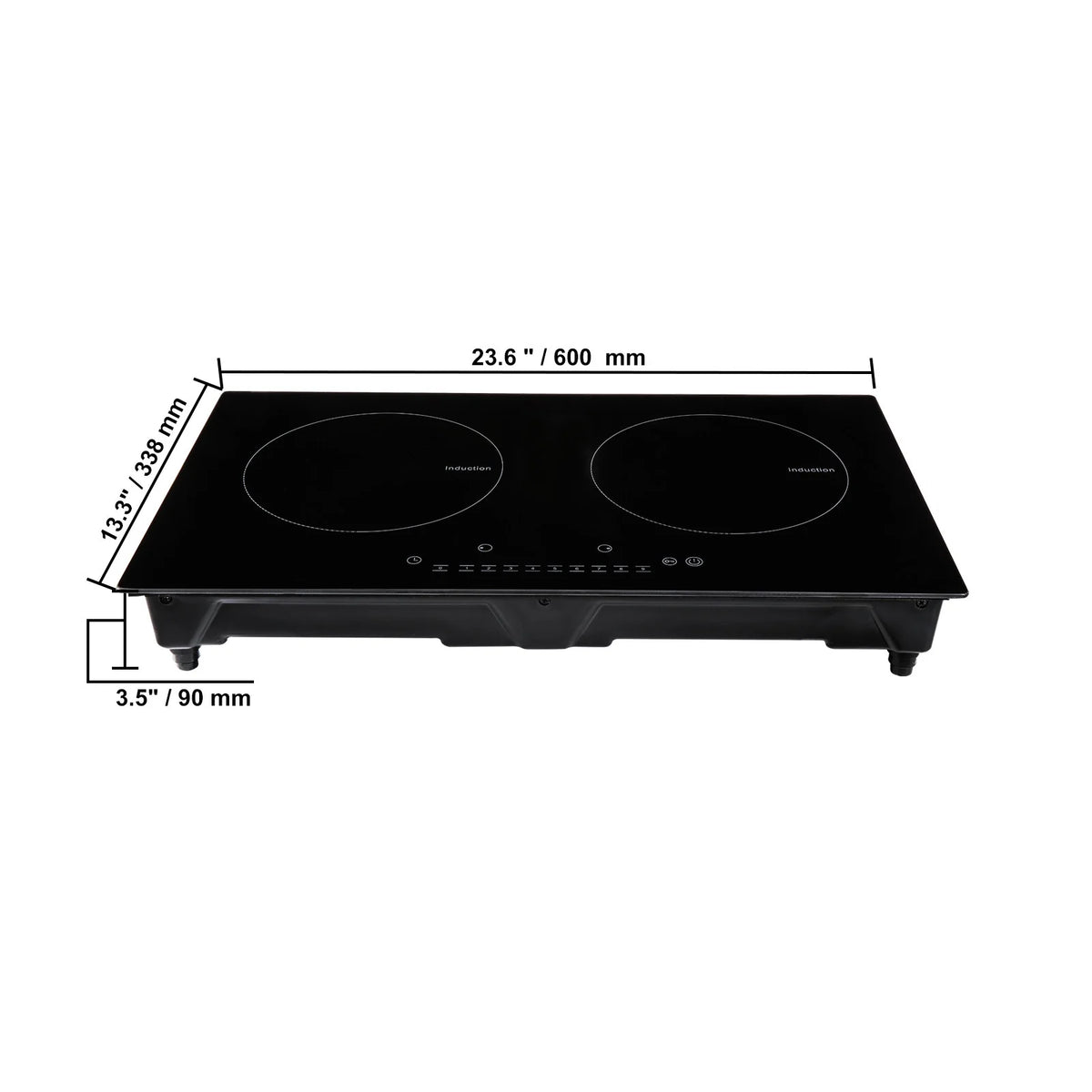 2 Burners Ceramic Glass Electric Cooktop K8768